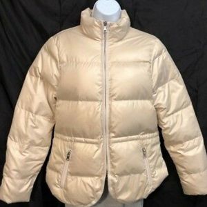 Women’s Banana Republic Gold Down Puffer Coat Sz M